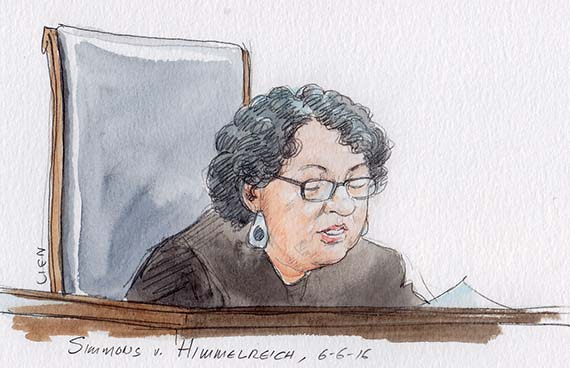 Justice Sotomayor with opinion in Simmons v. Himmelreich (Art Lien)