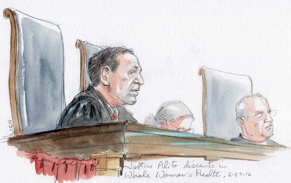 Justice Alito dissents in Whole Woman's Health