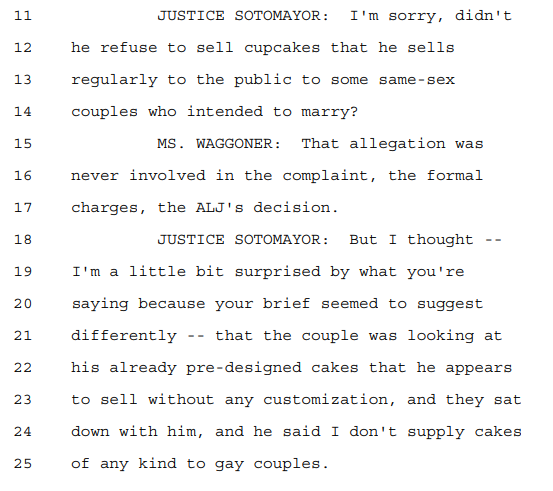Oral arguments example sales
