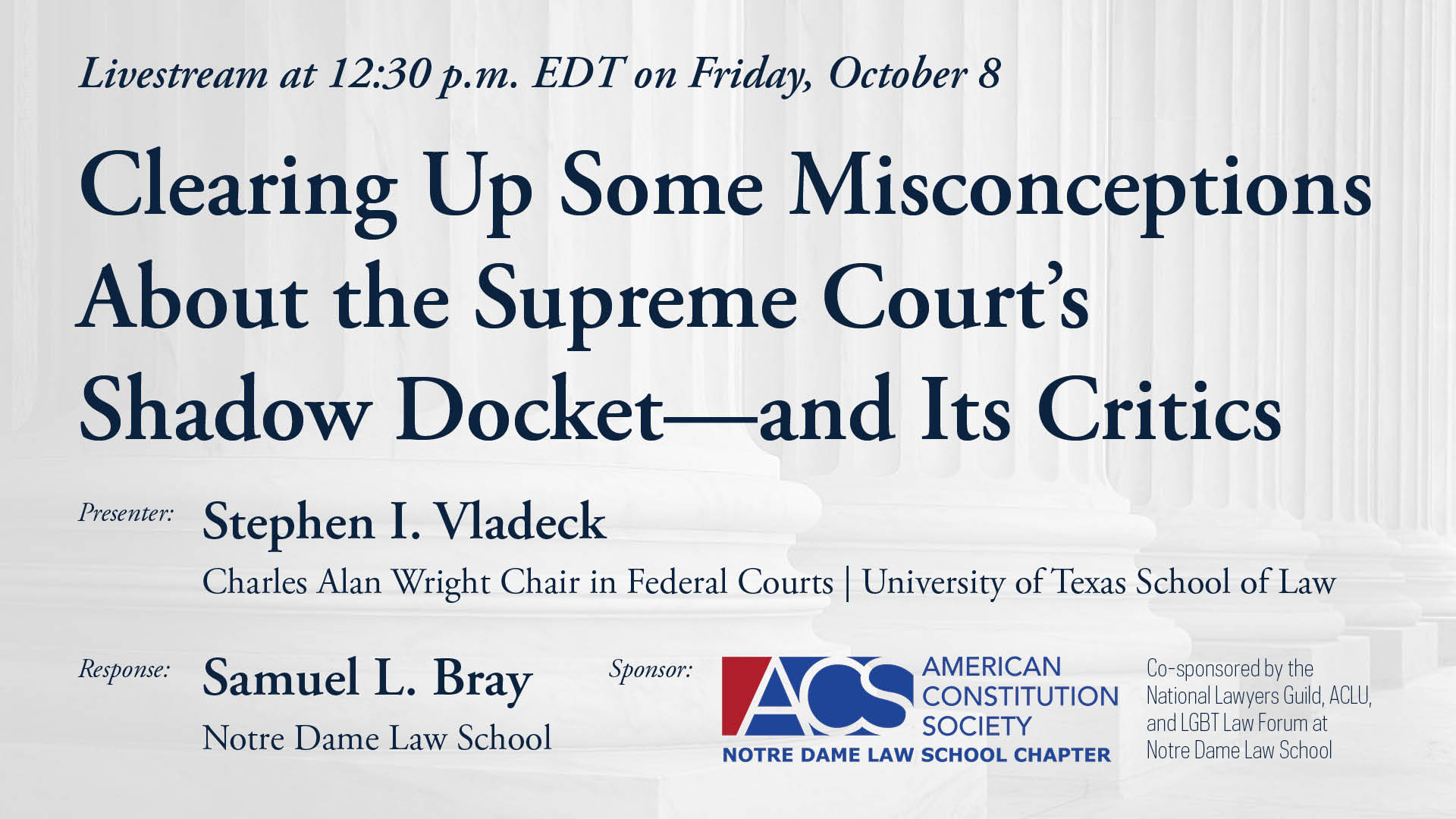 Event announcement: Clearing up some misconceptions about the supreme court's shadow docket -- and its critics