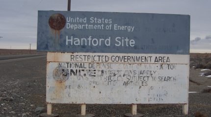 Hanford site sign