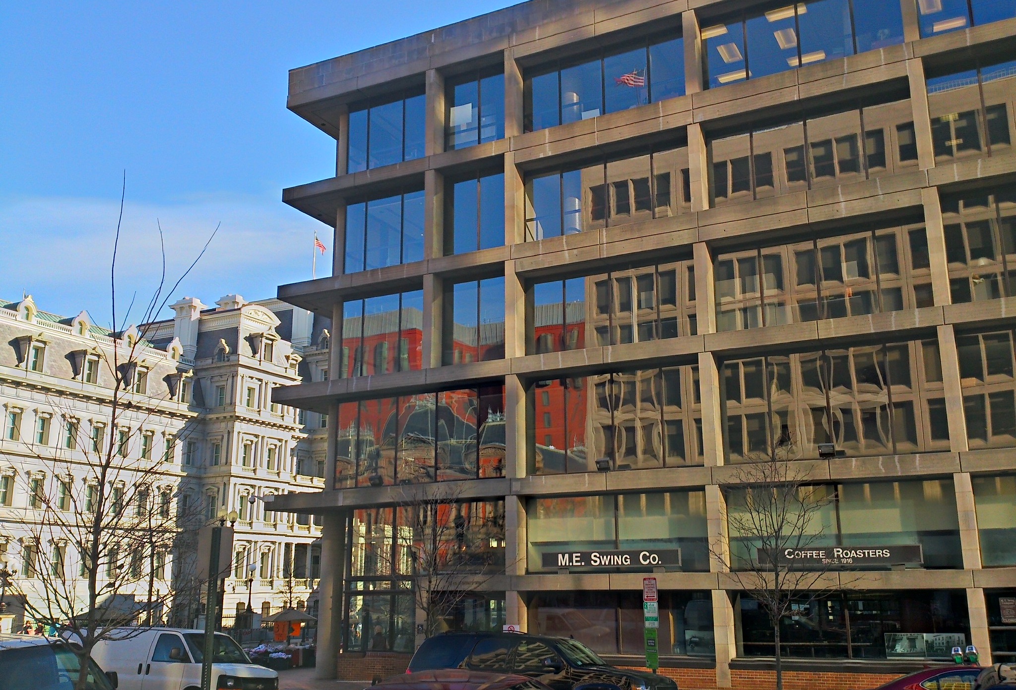 Brutalist office building in Washington D.C.