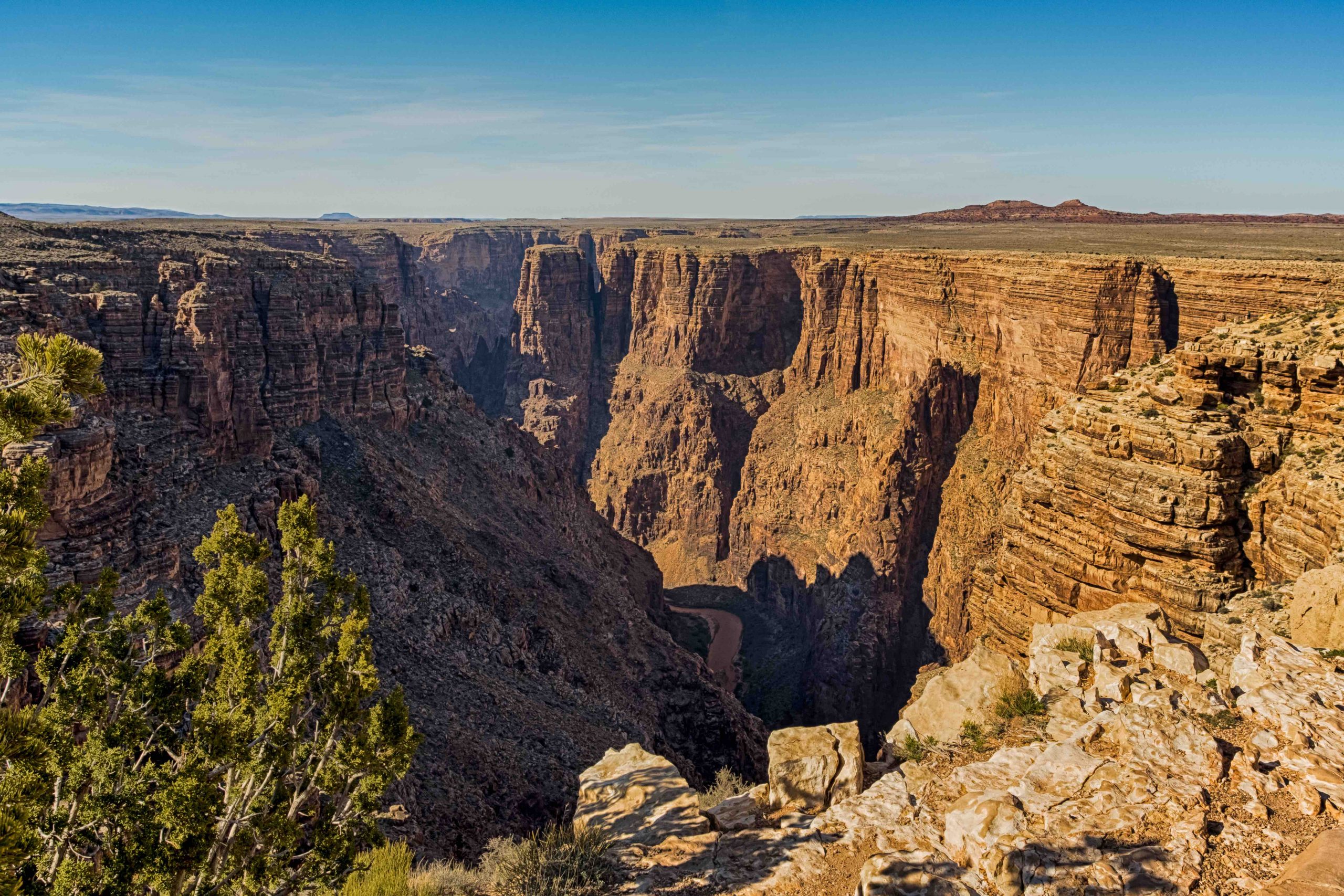 Red sandstone cliffs in the Little Colorado River Gorge.