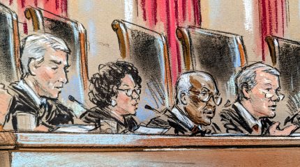 Four justices on the bench