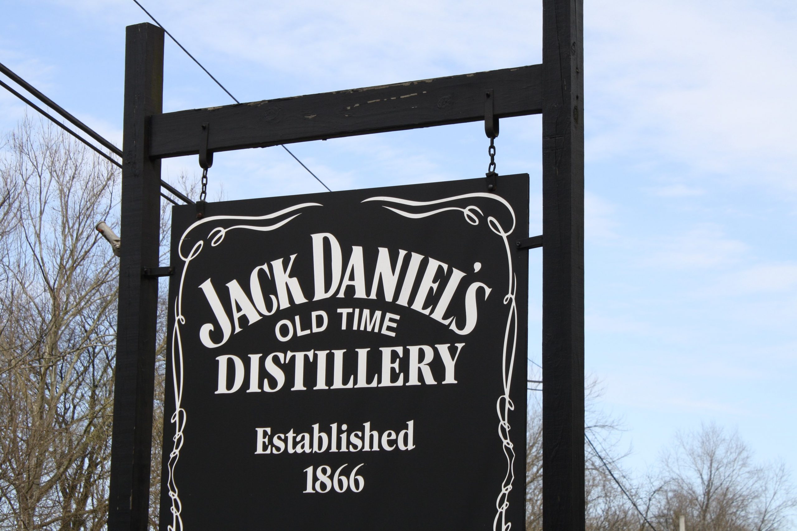 Black and white sign reading "Jack Daniel's"