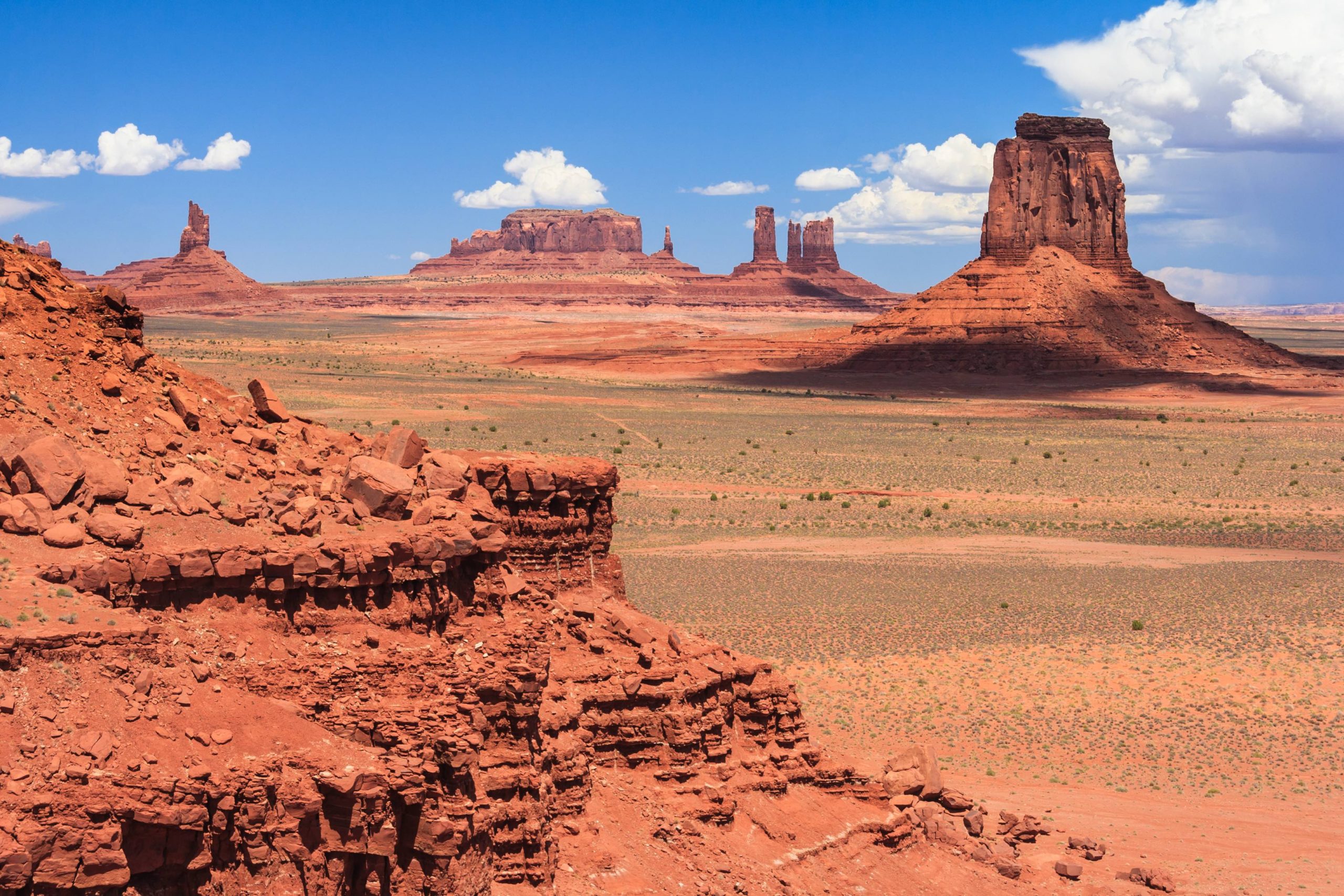 Landscape of Monument Valley desert in the Navajo Nation