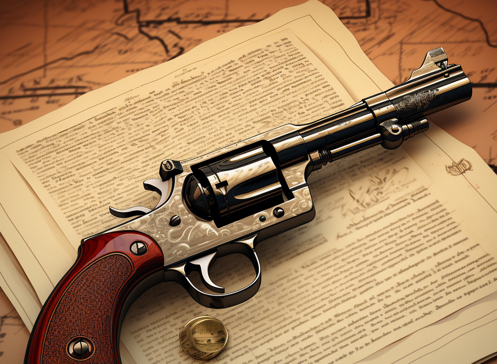 Gun on a document or court order