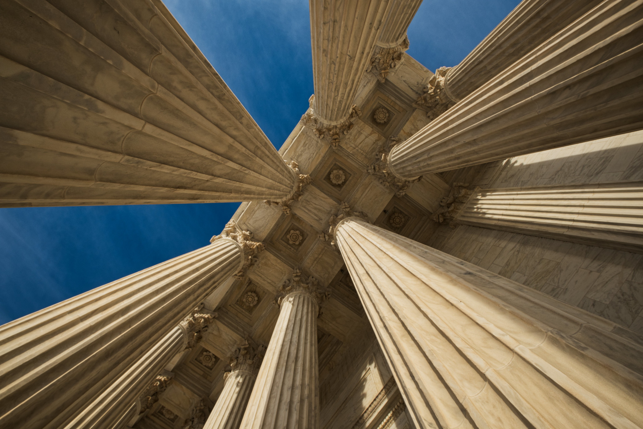 The columns of the Supreme Court building