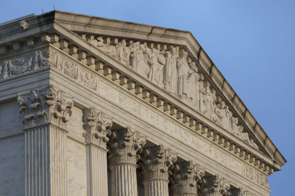Top of Supreme Court building