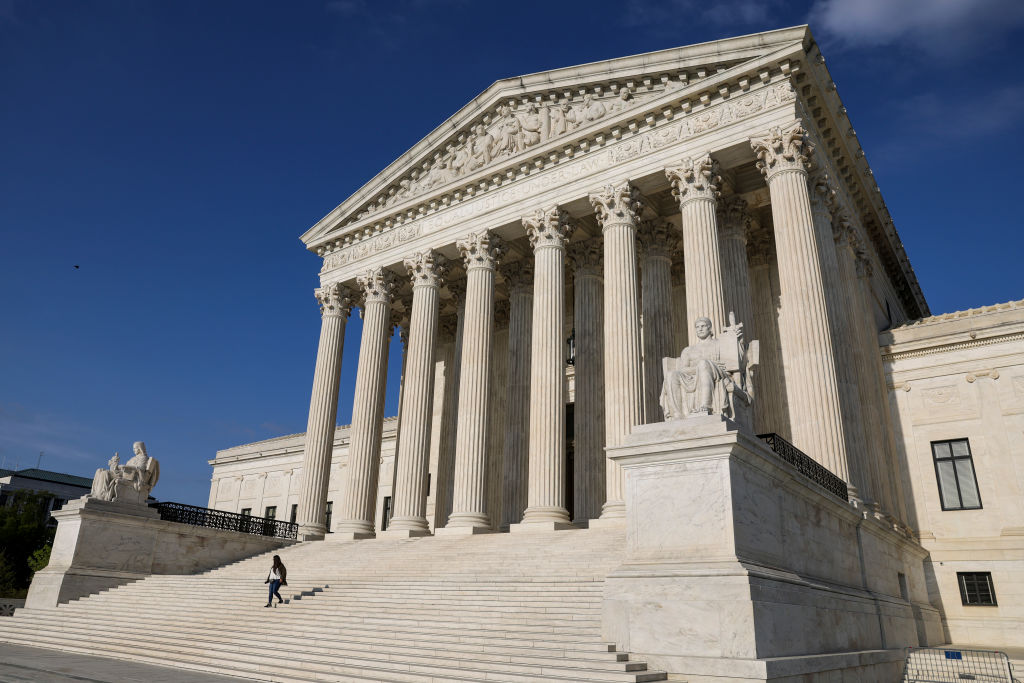The U.S. Supreme Court is shown on April 25, 2022 in Washington, DC.