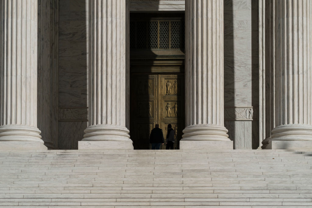 WASHINGTON, DC - FEBRUARY 10: The Supreme Court of the United States building, photographed on Thursday, Feb. 10, 2022 in Washington, DC.